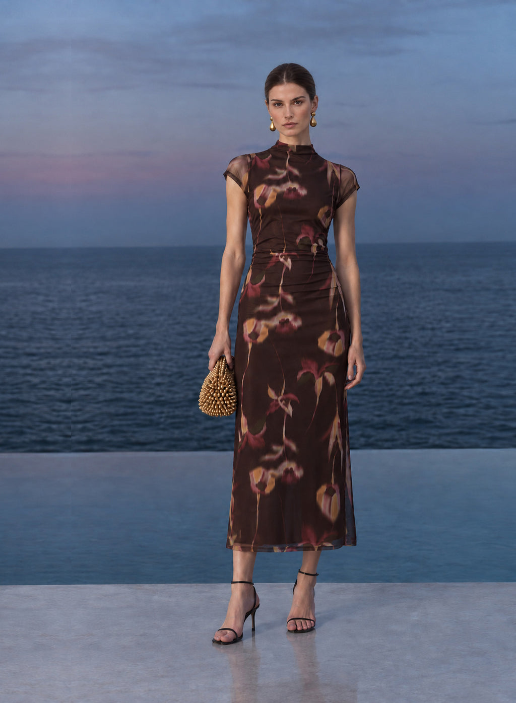 Pre Order March - Cleo Mesh Midi Dress