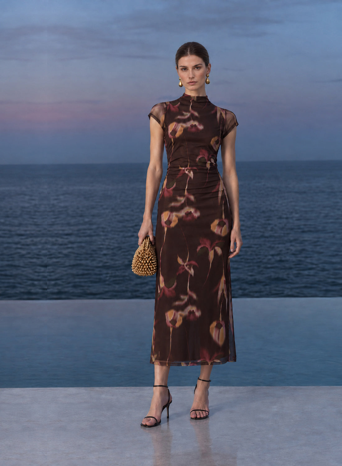 Pre Order March - Cleo Mesh Midi Dress